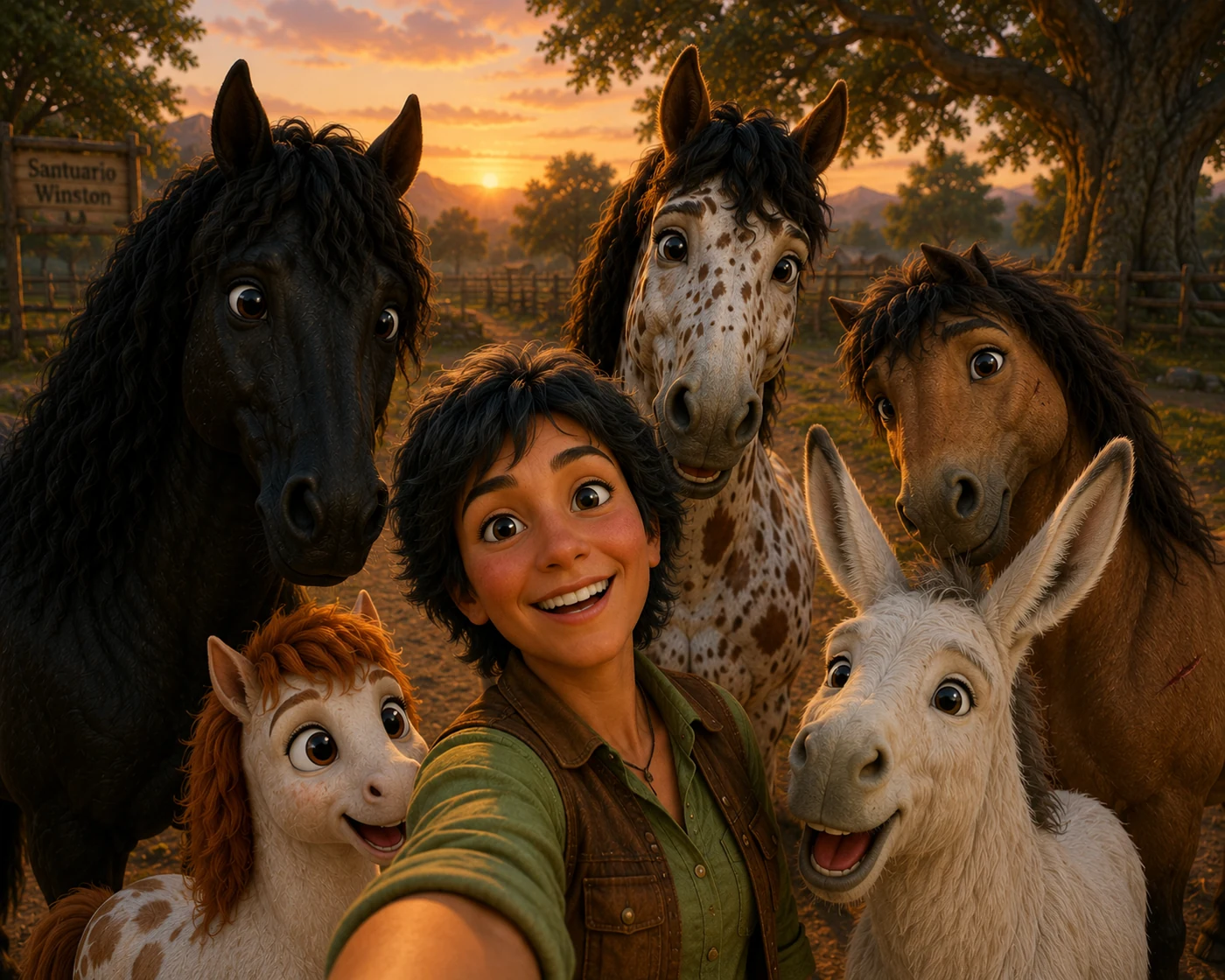 Selfi de los cinco Guardianes juntos